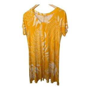 Simply Sisters Lola Hawaii Yellow Floral Dress L